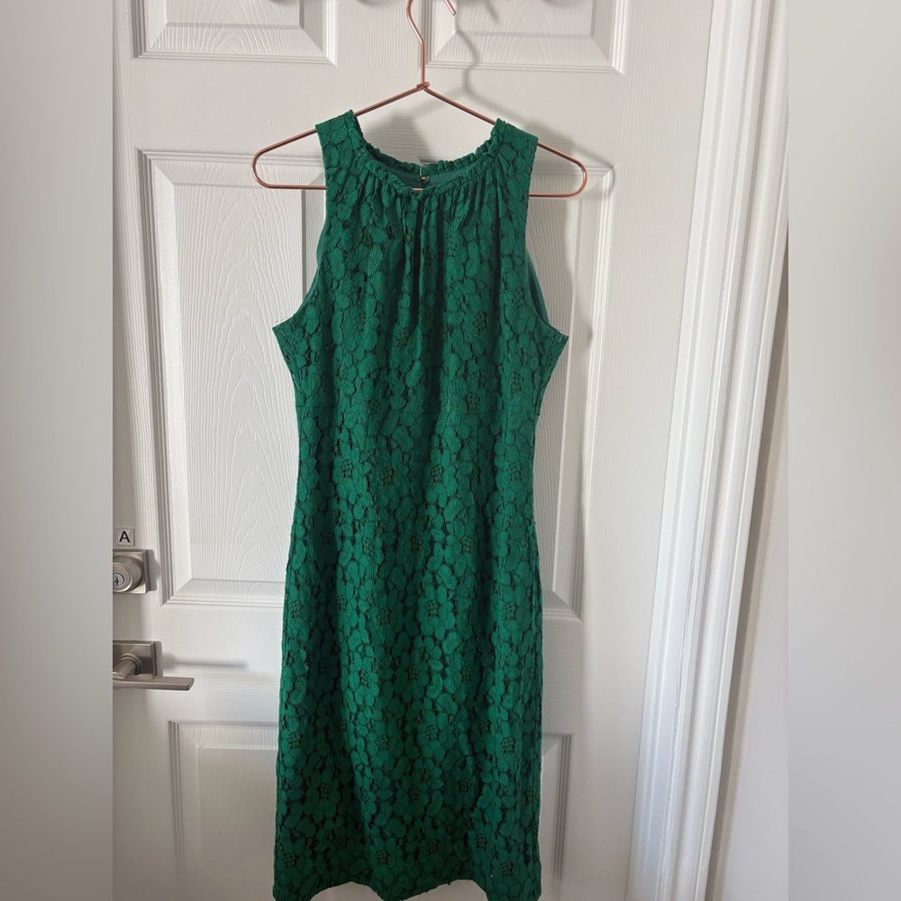 Trina Turk Emerald Green Lace Midi Dress Size 6